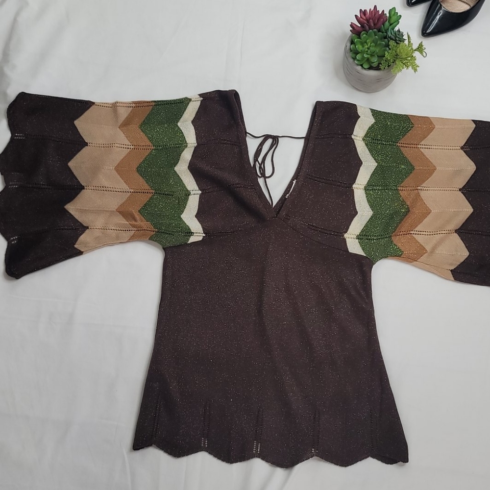 Maurices Studio Y brown top sz Large NWT - Picture 3 of 12
